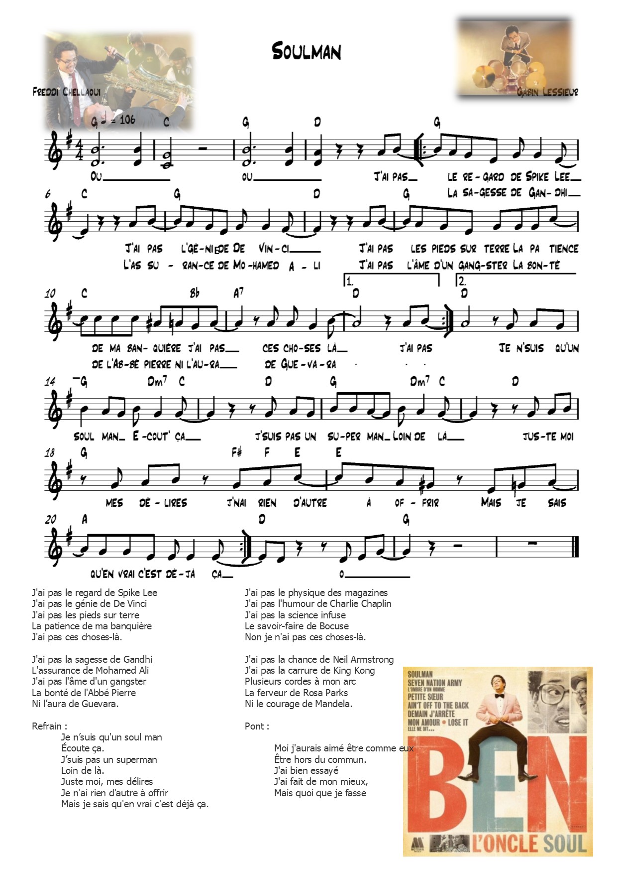 Paroles De Ben L'oncle Soul Soulman